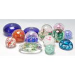COLLECTION OF 20TH CENTURY STUDIO GLASS PAPERWEIGHTS