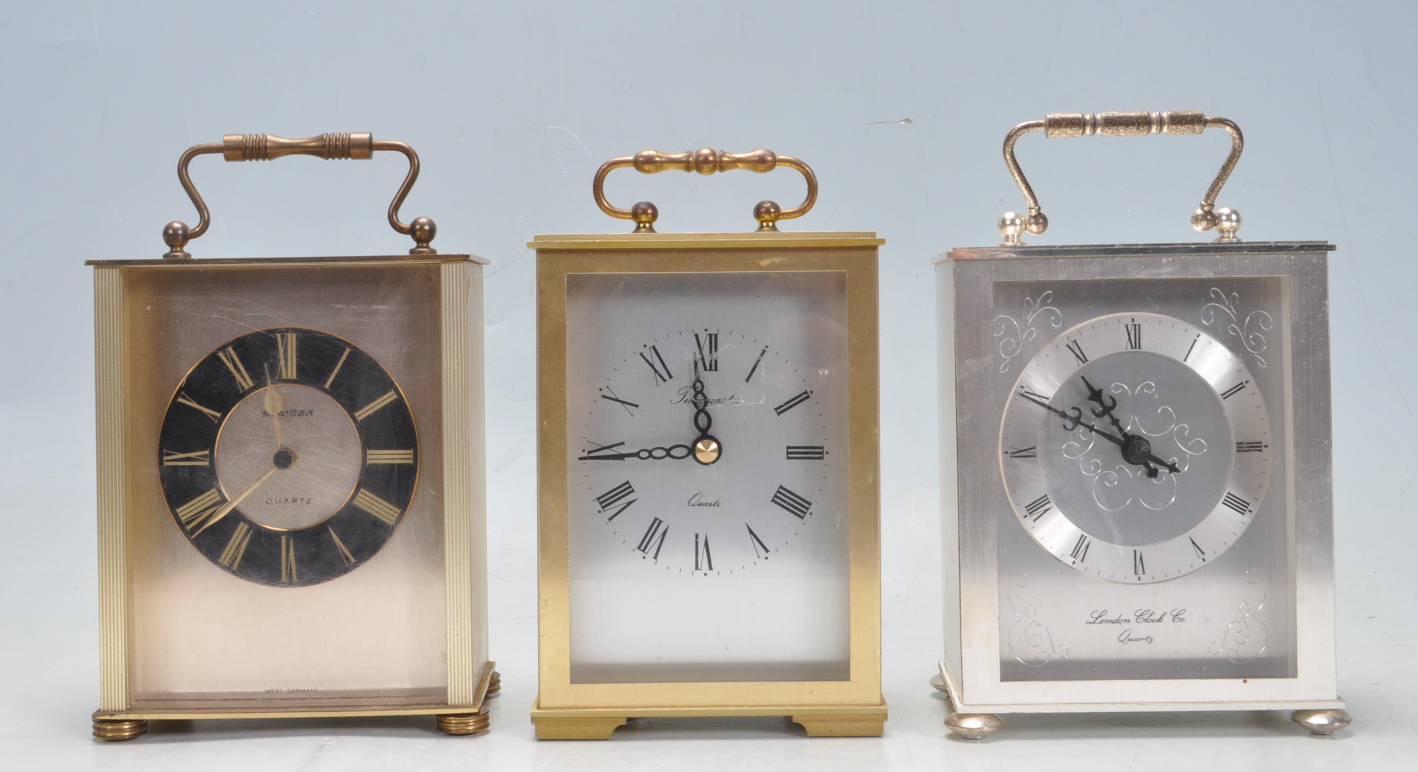 COLLECTION OF VNTAGE 20TH CENTURY CARRIAGE CLOCKS
