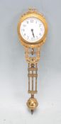 20TH CENTURY ANTIQUE GILT BRASS PENDULUM CLOCK