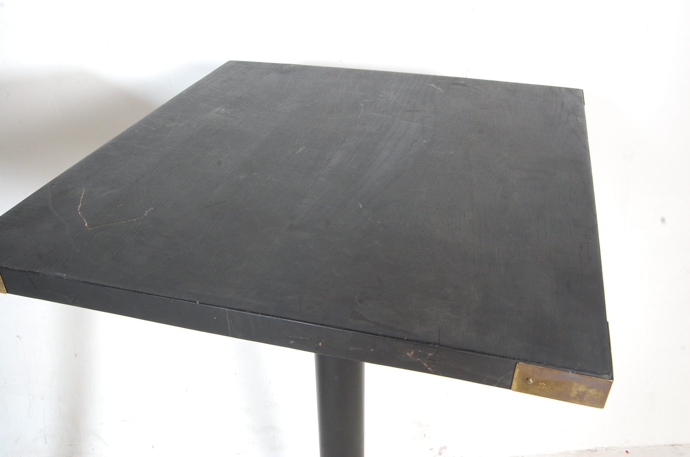 PAIR OF CONTEMPORARY EBONISED WOOD BAR TABLES - Image 4 of 4