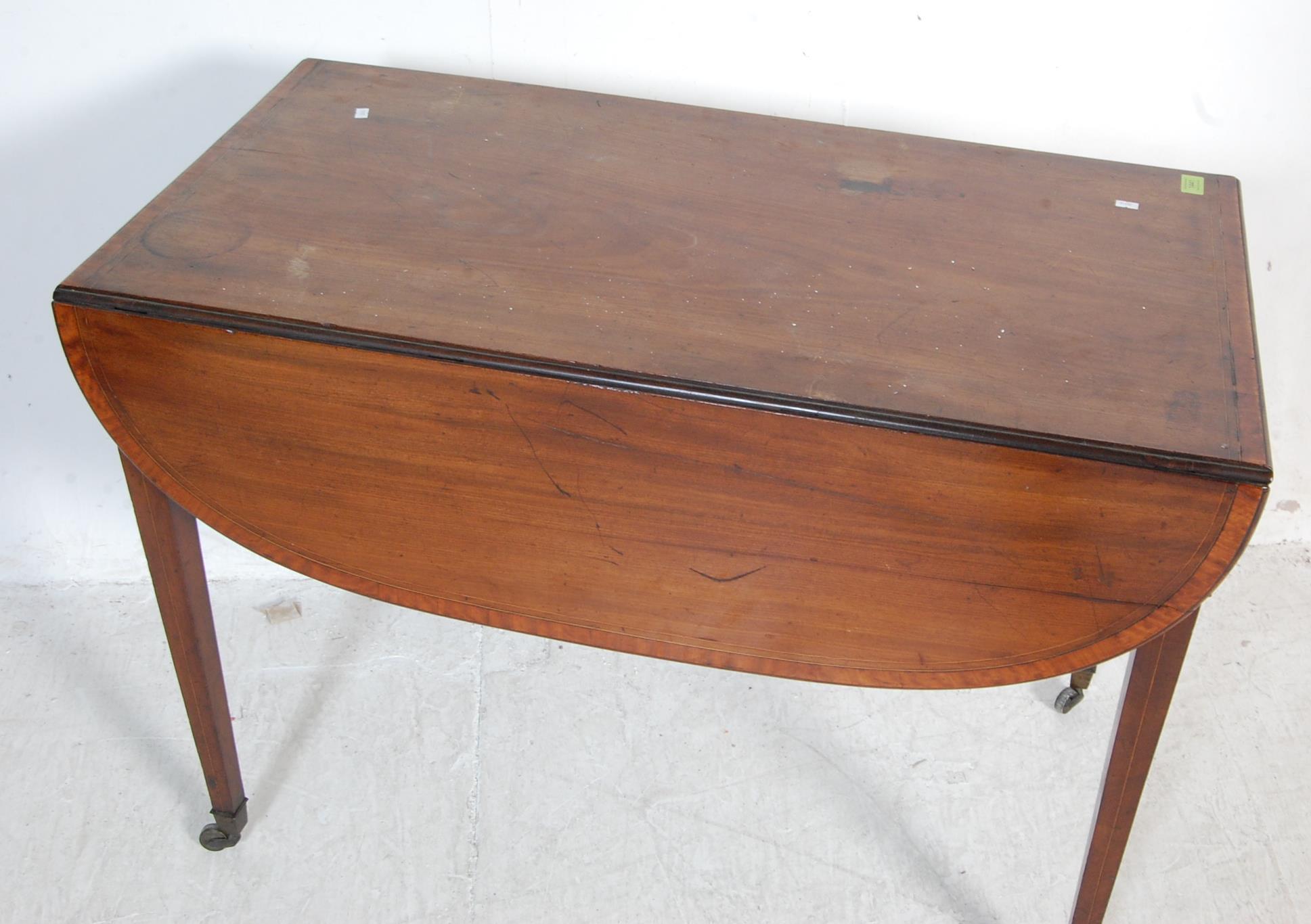 19TH CENTURY GEORGIAN MAHOGANY PEMBROKE TABLE - Image 3 of 4