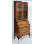 1930’S WALNUT BUREAU BOOKCASE