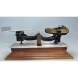 EARLY 20TH CENTURY 1920S MARBLE TOPPED BUTCHERS SCALES