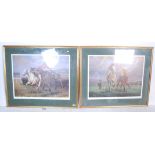 TWO HORSE RACING INTEREST PRINTS