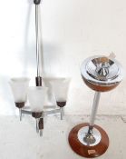 RETRO VINTAGE FLOOR STANDING ASH TRAY AND CEILING LIGHT