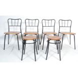 SET OF FOUR CONTEMPORARY INDUSTRIAL DINING CHAIRS