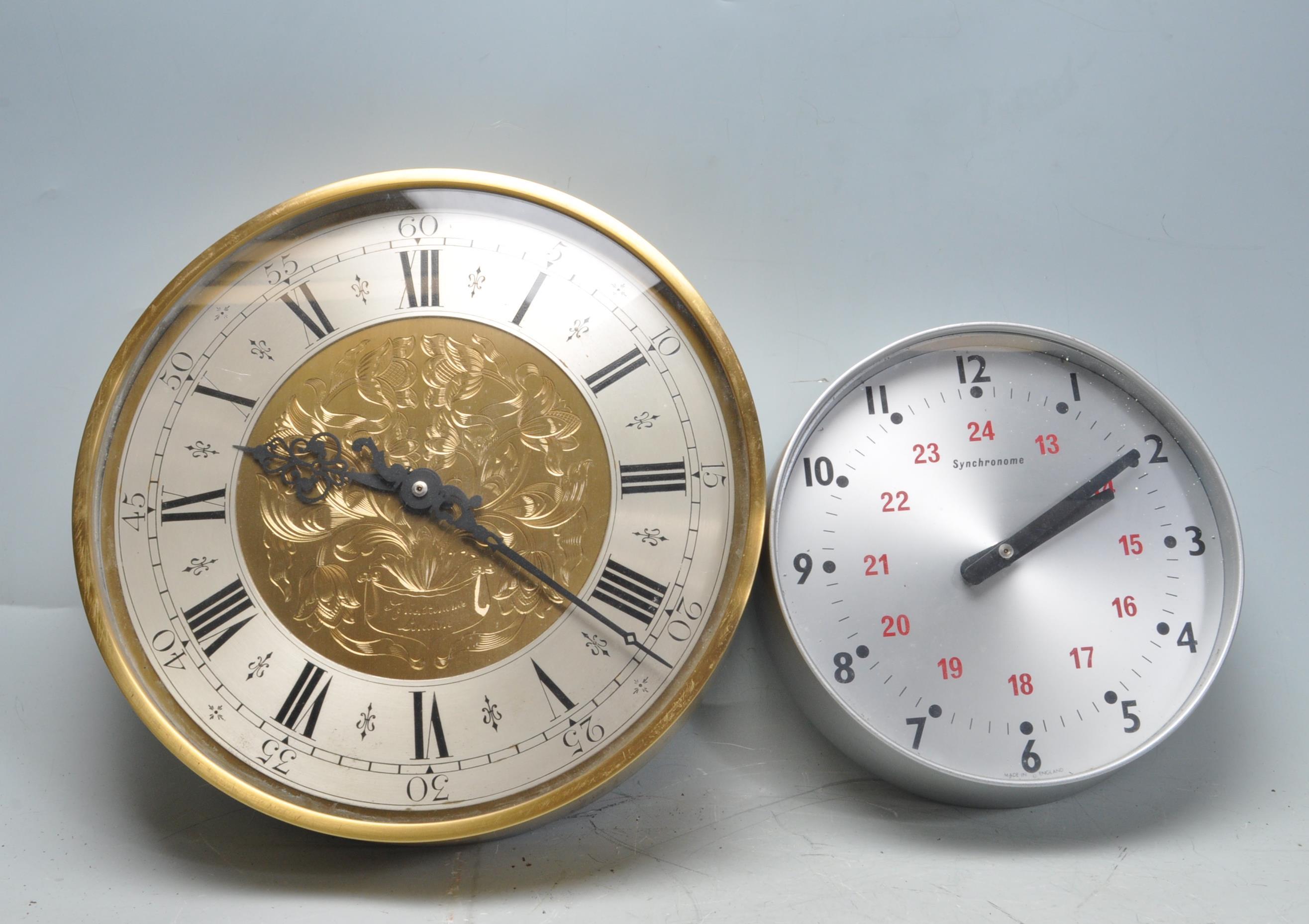 TWO VINTAGE 20TH CENTURY SYNCHRONOME WALL CLOCKS