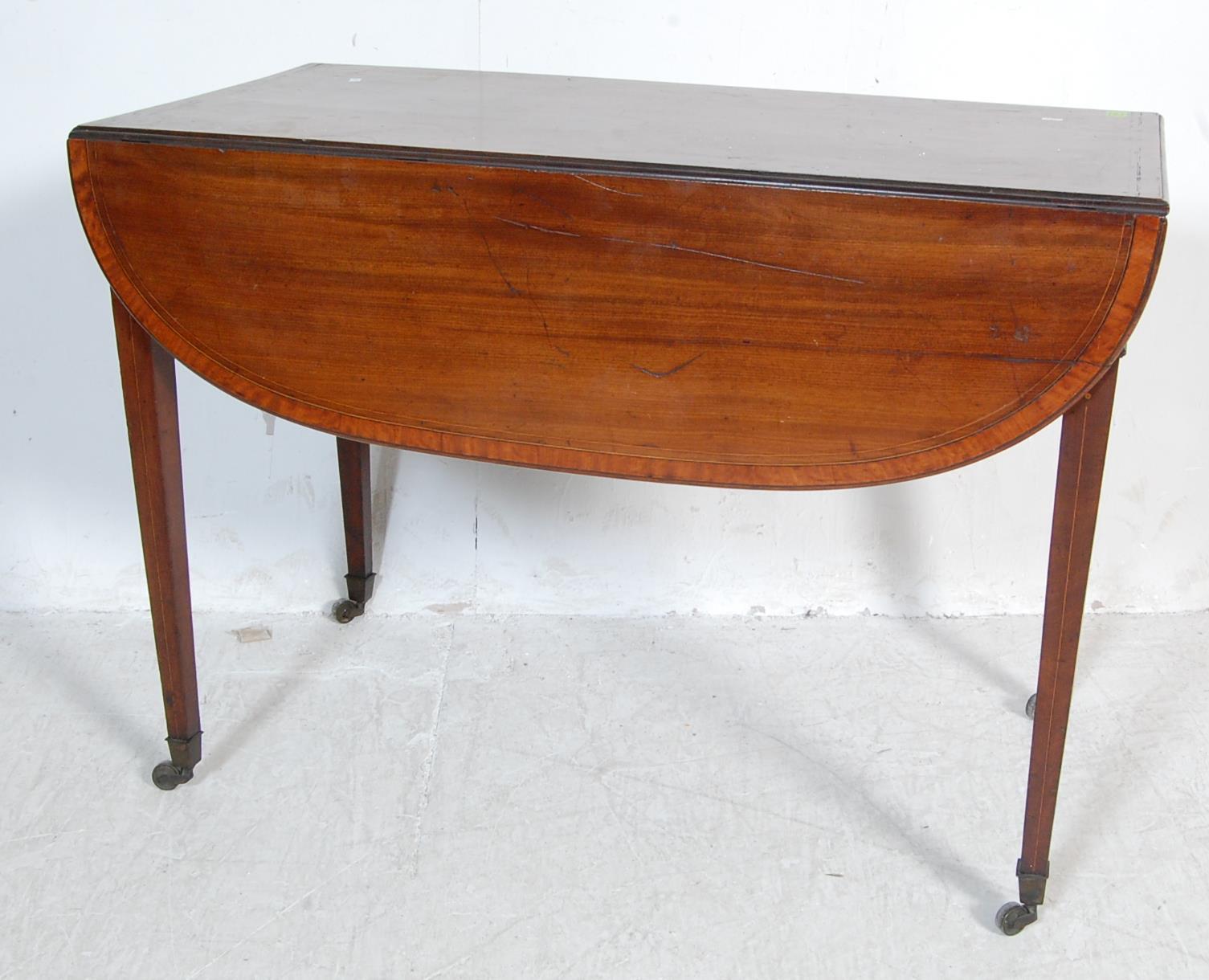 19TH CENTURY GEORGIAN MAHOGANY PEMBROKE TABLE - Image 2 of 4