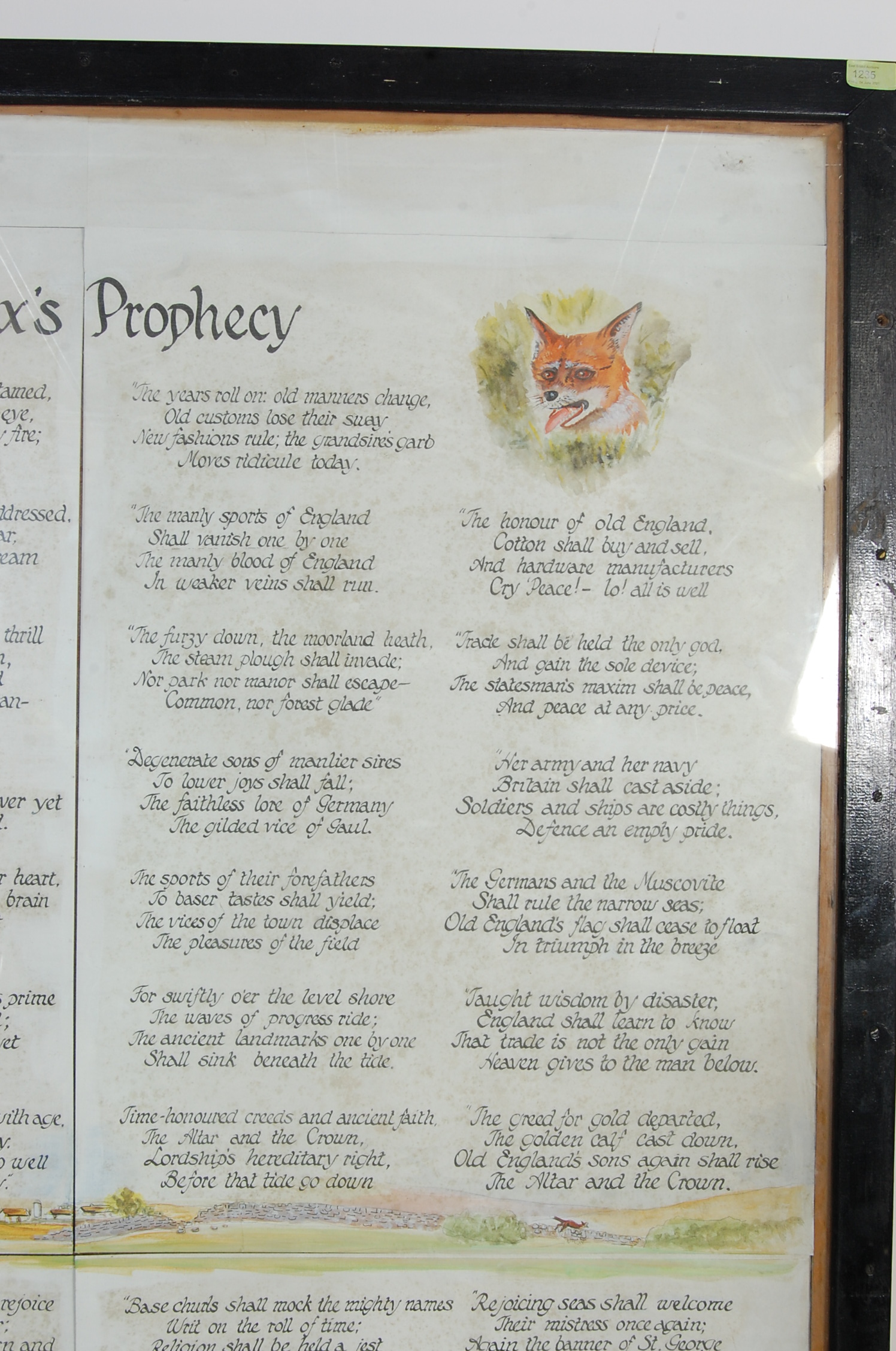 LARGE VINTAGE LATE 20TH CENTURY FOXES PROPHECY PICTURE - Image 4 of 8