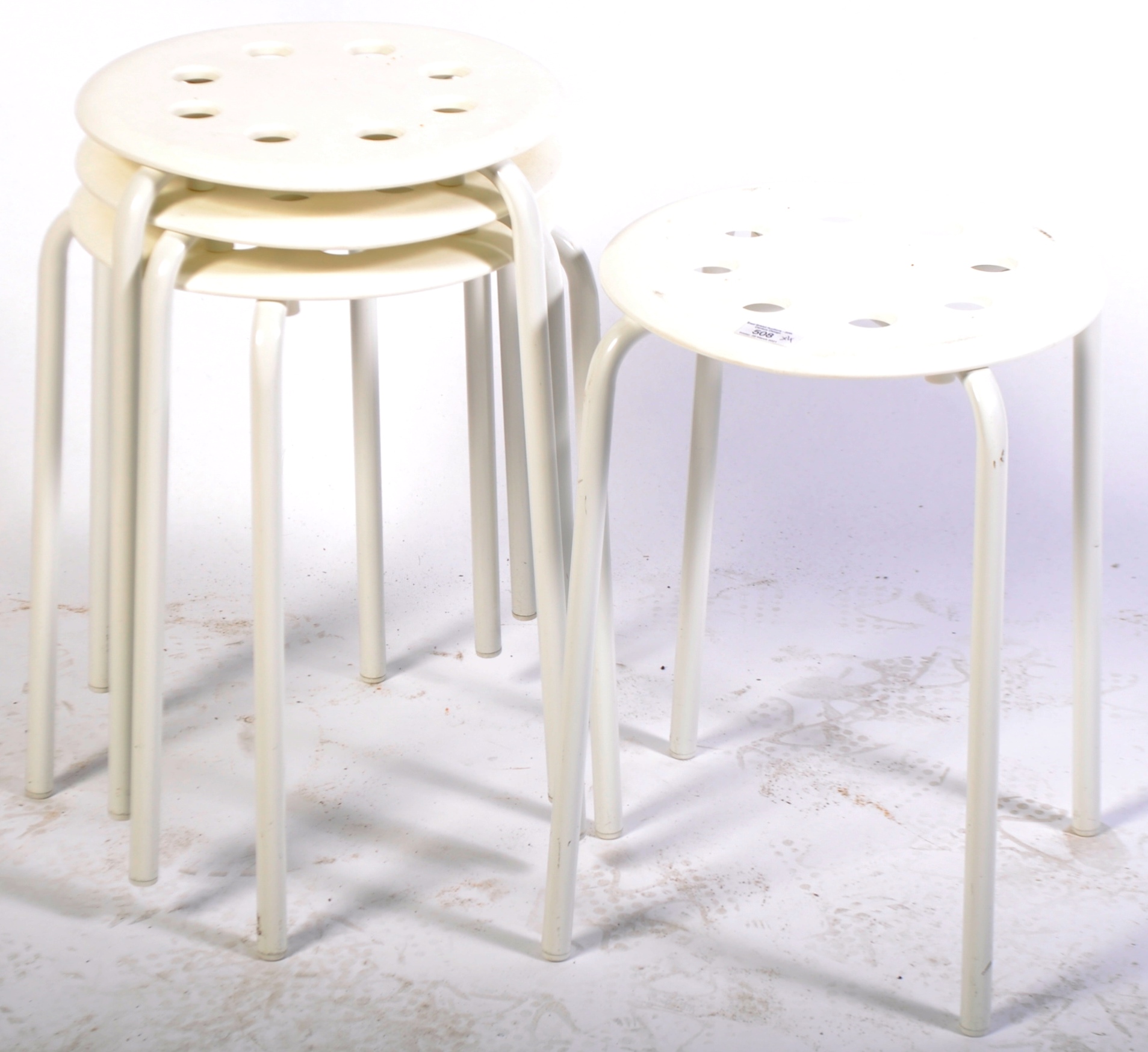 MATCHING SET OF FOUR CONTEMPORARY STOOLS