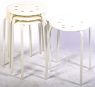 MATCHING SET OF FOUR CONTEMPORARY STOOLS