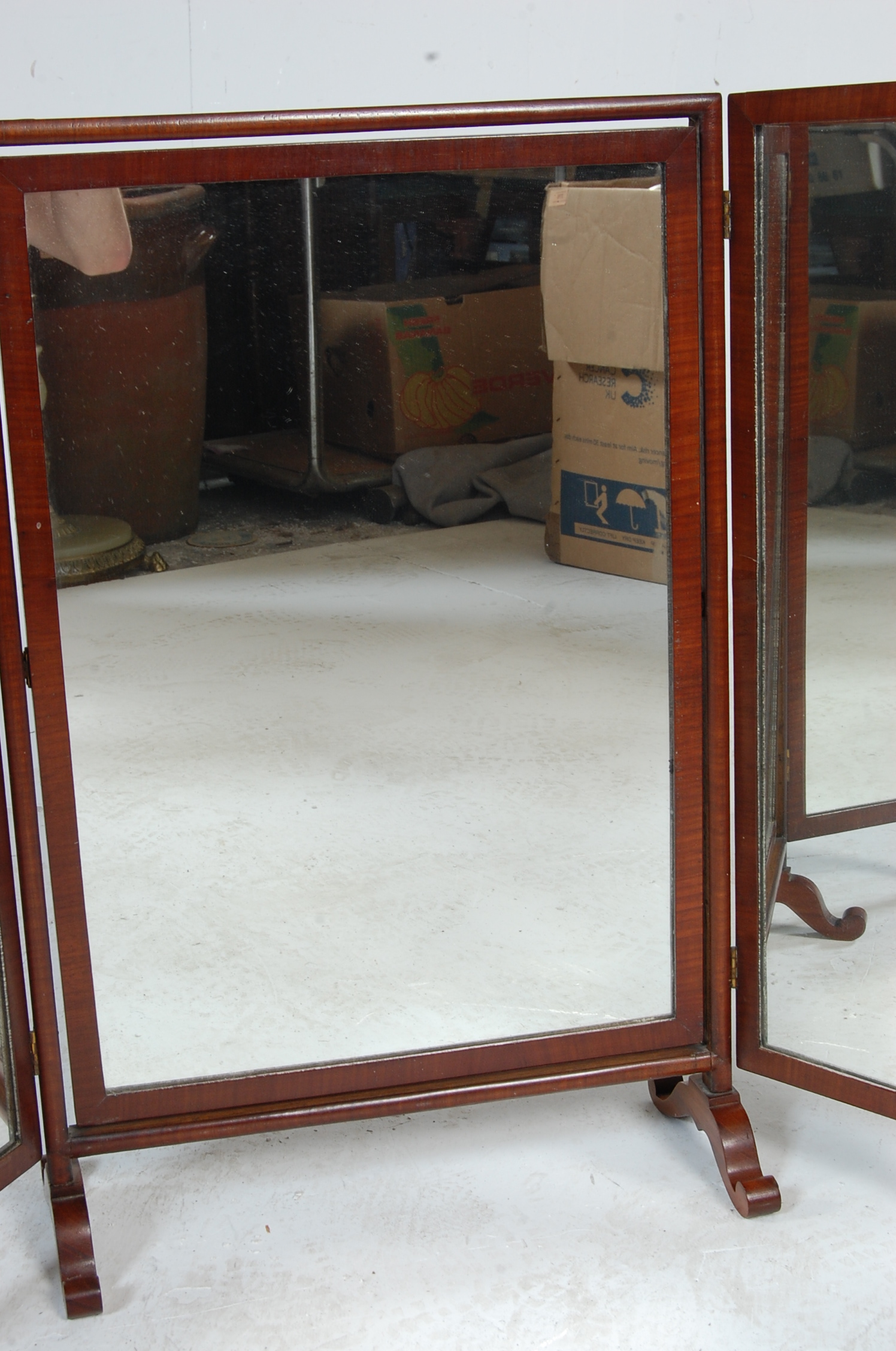 ANTIQUE 19TH CENTURY GEORGIAN FOLDING MIRROR - Image 2 of 3