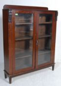 1940’S MAHOGANY GLAZED BOOKCASE DISPLAY CABINET