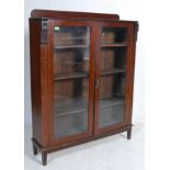 1940’S MAHOGANY GLAZED BOOKCASE DISPLAY CABINET