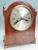 EDWARDIAN OAK CASED MANTEL CLOCK