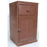 VICTORIAN 19TH CENTURY PAINTED PEDESTAL CABINET