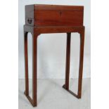 19TH CENTURY VICTORIAN MAHOGANY WRITING SLOPE AND LATER STAND