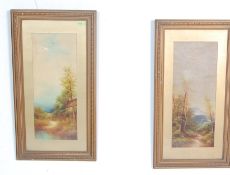 TWO EDWARDIAN OIL ON BOARD PAINTINGS