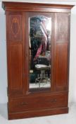 ANTIQUE EDWARDIAN MAHOGANY WARDROBE