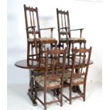 ERCOL SET OF SIX OLD COLONIAL DINING CHAIRS