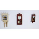 COLLECTION OF FOUR VINTAGE 20TH CENTURY WALL HANGING CLOCKS