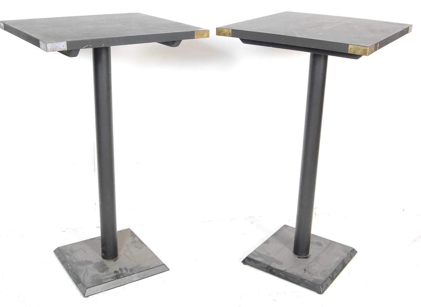 CONTEMPORARY EBONISED WOOD BAR TABLES - Image 2 of 6