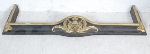 20TH CENTURY ART NOUVEAU STYLE BRASS AND IRON FIRE FENDER