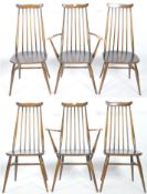 ERCOL - GOLDSMITH WINDSOR SET OF SIX HIGH BACK DINING CHAIRS