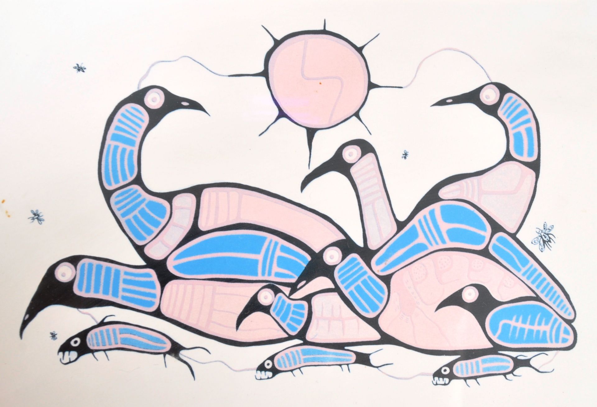 NORVAL MORRISSEAU - CANADIAN ARTIST - SET OF THREE SIGNED PRINTS - Image 3 of 7