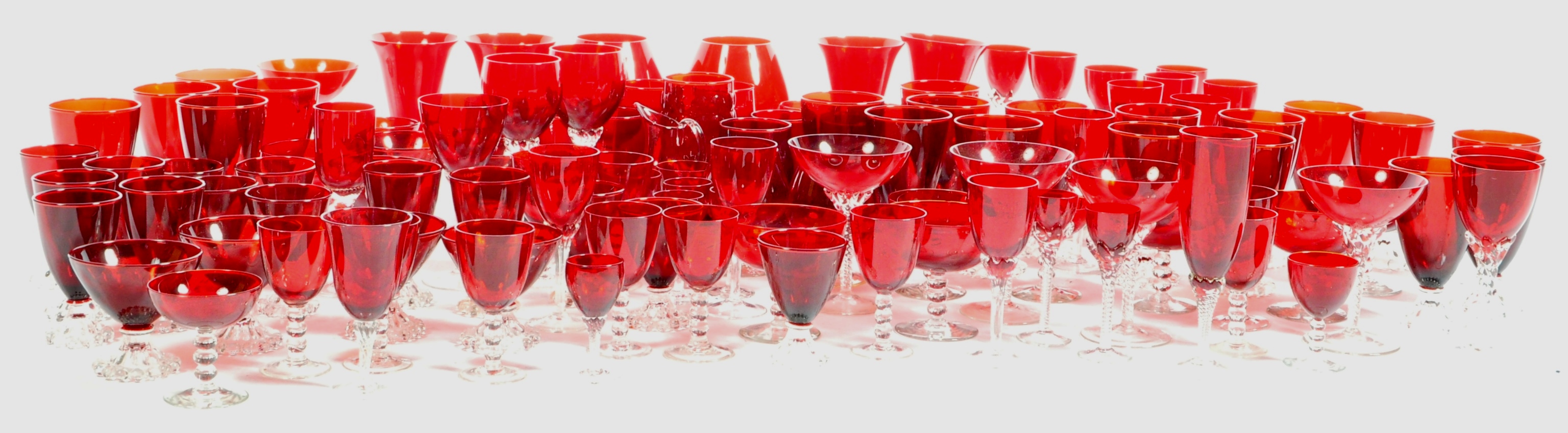 LARGE MIXED COLLECTION OF RED ANCHOR HOCKING GLASSWARE - Image 9 of 9