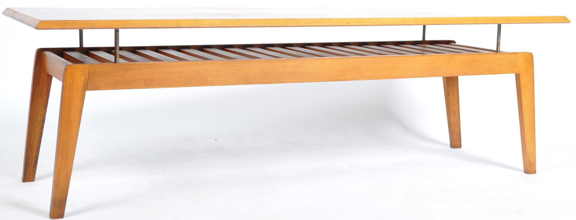 ORIGINAL 1960'S DANISH TEAK WOOD FLOATING TOP COFFEE TABLE - Image 2 of 5