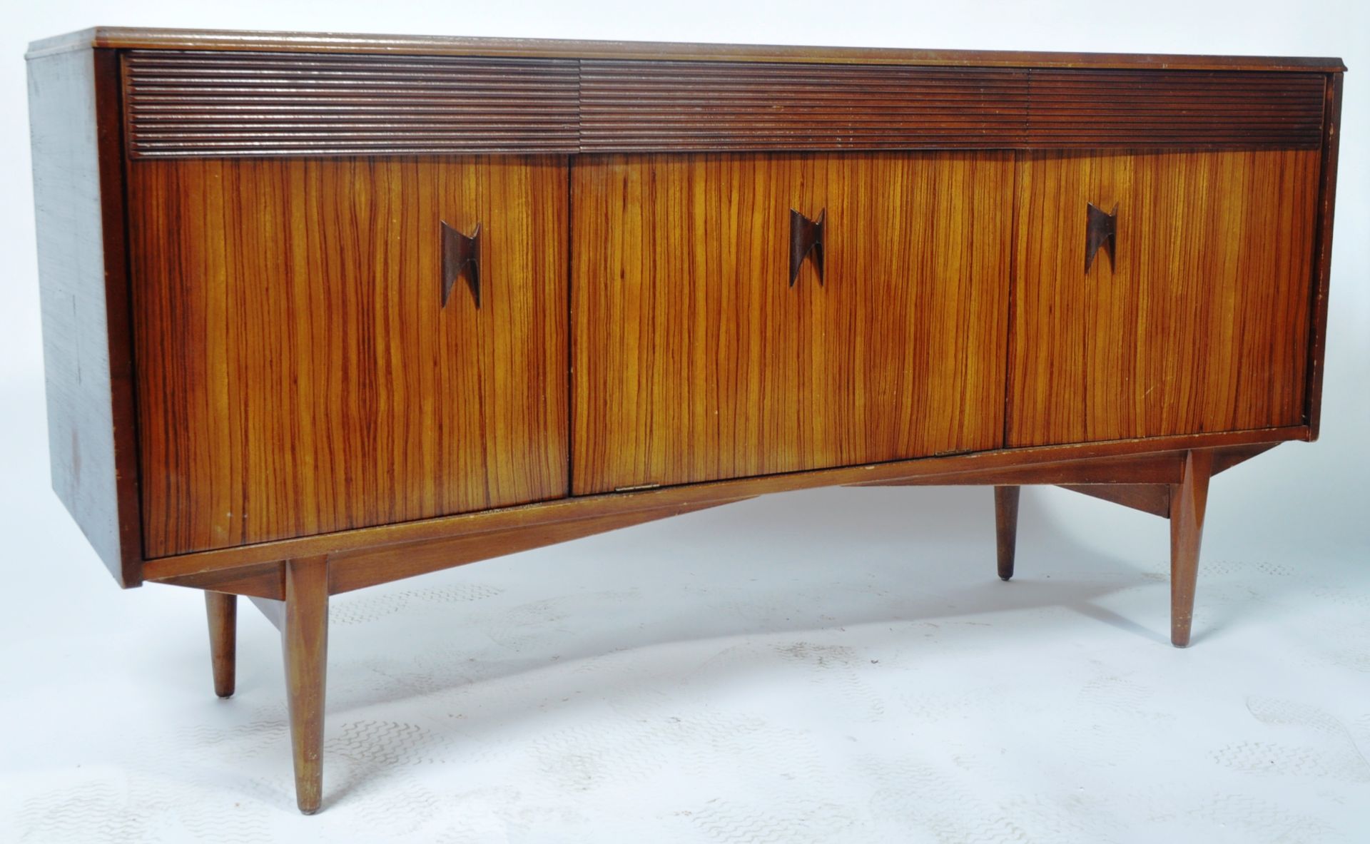 ELLIOTS OF NEWBURY ZEBRANO AND TEAK SIDEBOARD