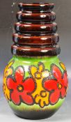 ORIGINAL LARGE 1960'S WEST GERMAN FAT LAVA POTTERY VASE