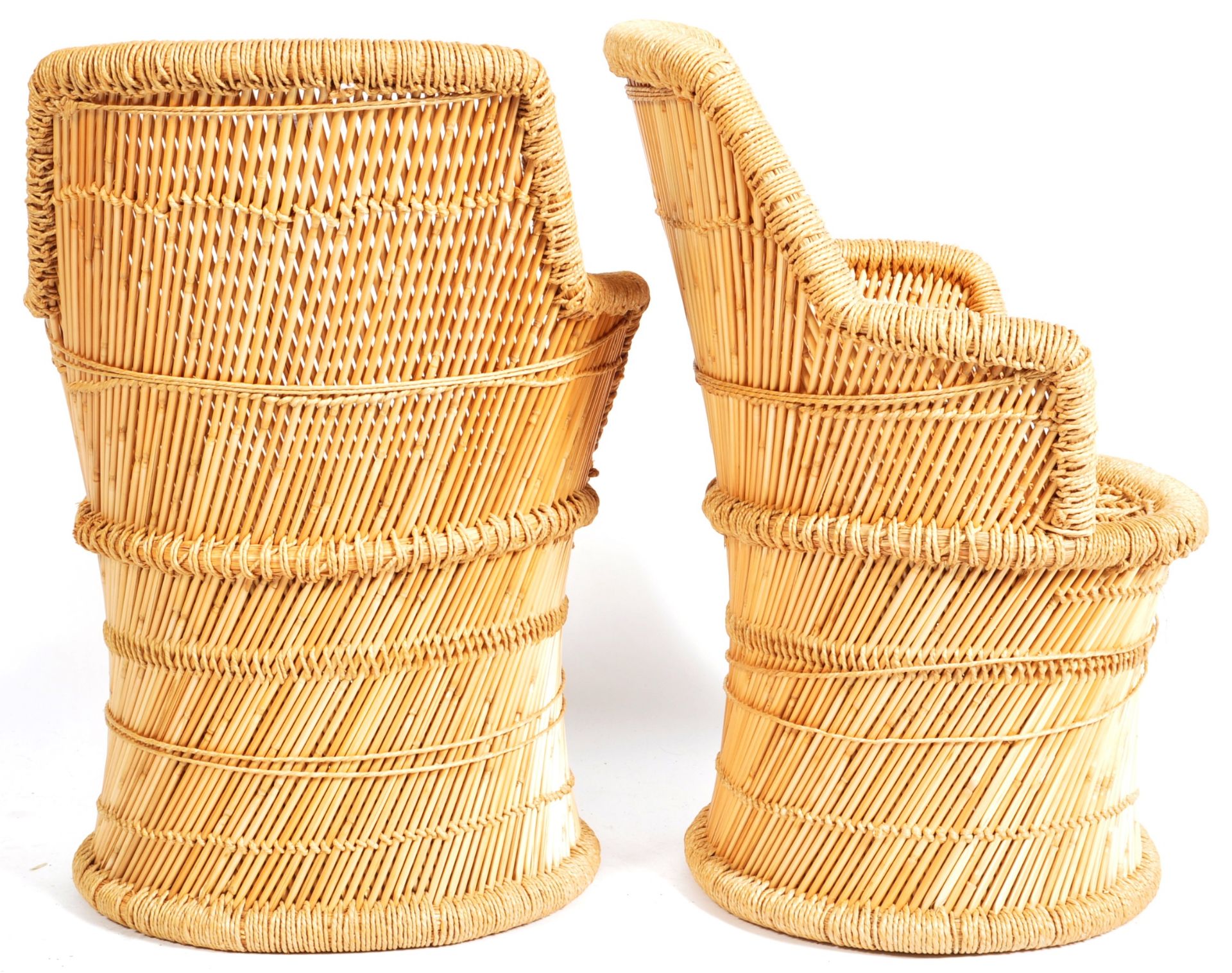 CHARMING MATCHING PAIR OF WICKER AND CANE CHILDRENS CHAIRS - Image 6 of 6