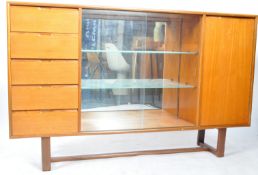 TURNIDGE OF LONDON TEAK WOOD BOOKCASE DISPLAY CABINET