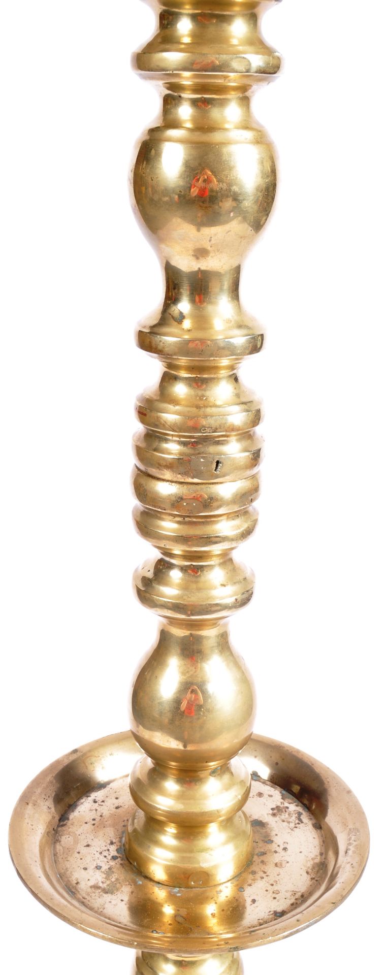 LARGE AND IMPRESSIVE HEAVY FLOOR STANDING DUTCH CANDLESTICK - Bild 4 aus 7