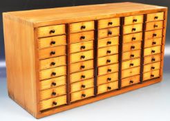 RETRO OAK MULTI CHEST OF DRAWERS / SPECIMEN APOTHECARY CHEST