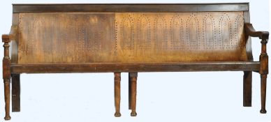 LARGE ANTIQUE 19TH CENTURY FRENCH FRUITWOOD BENCH