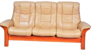 EKORNES STRESSLESS THREE SEATER SOFA SETTEE