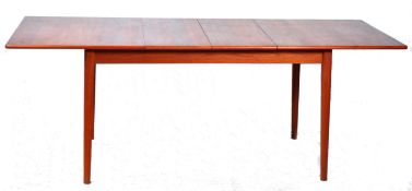 NILS JONSSON FOR HUGO TROEDS SOLID TEAK EXTENDABLE DINING TABLE