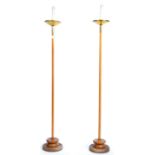 PAIR OF UNUSUAL RETRO FLOOR STANDING OIL CANDLESTICKS