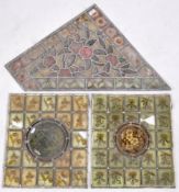 COLLECTION OF ANTIQUE VINTAGE STAINED GLASS WINDOW PANELS