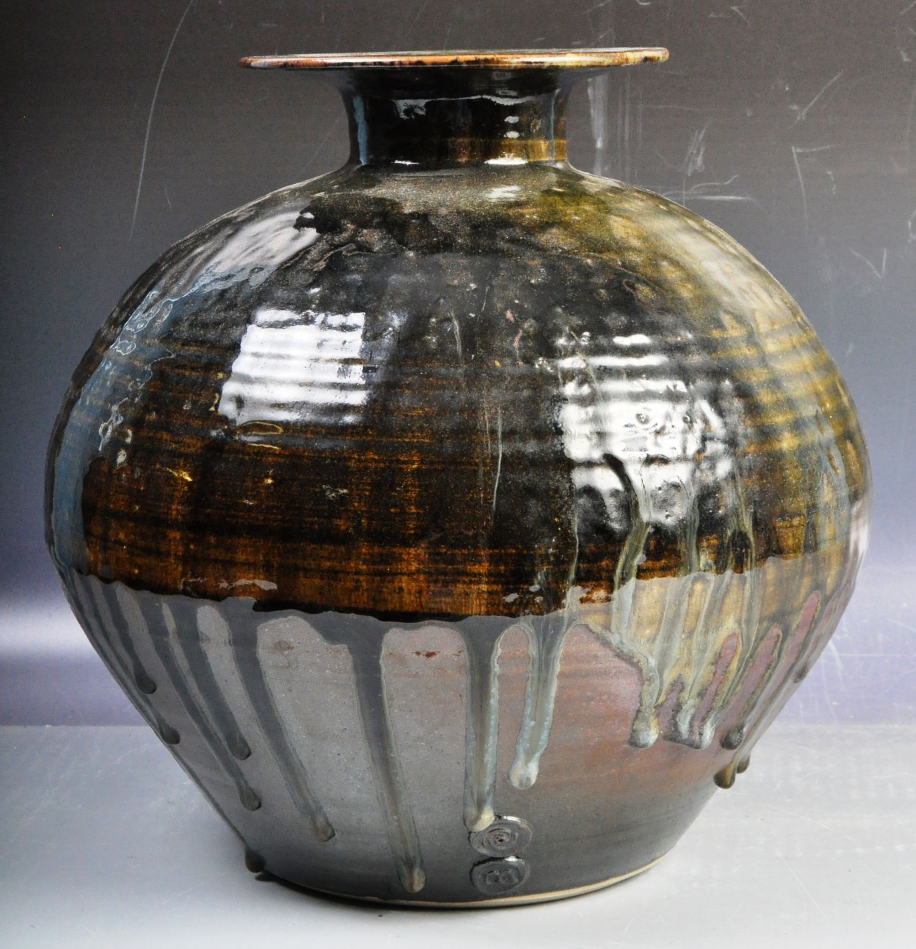 MATTHEW BAYMAN b1959 - STUDIO ART POTTERY VASE - Image 3 of 8