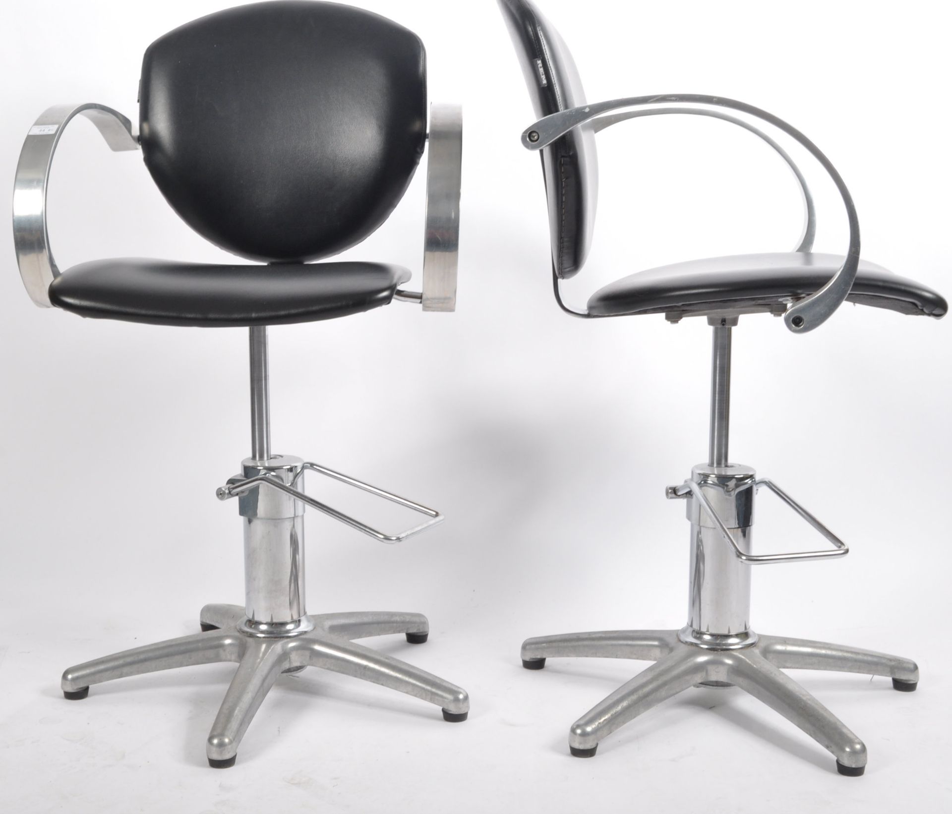 REM - MATCHING PAIR OF ADJUSTABLE BARBER'S ARMCHAIRS - Image 7 of 10