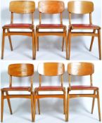 SET OF RETRO MID CENTURY GERMAN MADE BENTWOOD STACKING CHAIRS