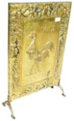 TAKE COURAGE - PUB ADVERTISING BRASS EMBOSSED FIRESCREEN