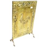 TAKE COURAGE - PUB ADVERTISING BRASS EMBOSSED FIRESCREEN