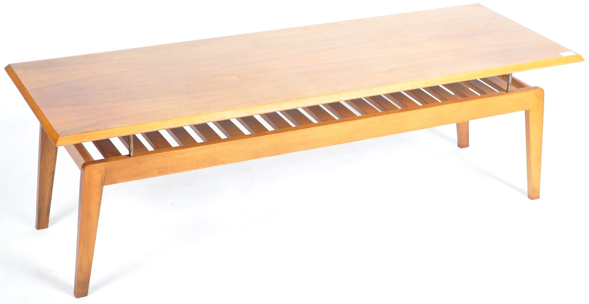 ORIGINAL 1960'S DANISH TEAK WOOD FLOATING TOP COFFEE TABLE - Image 3 of 5