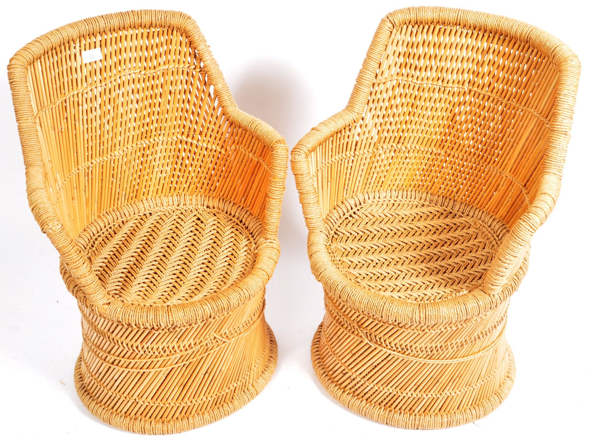 CHARMING MATCHING PAIR OF WICKER AND CANE CHILDRENS CHAIRS - Image 2 of 6