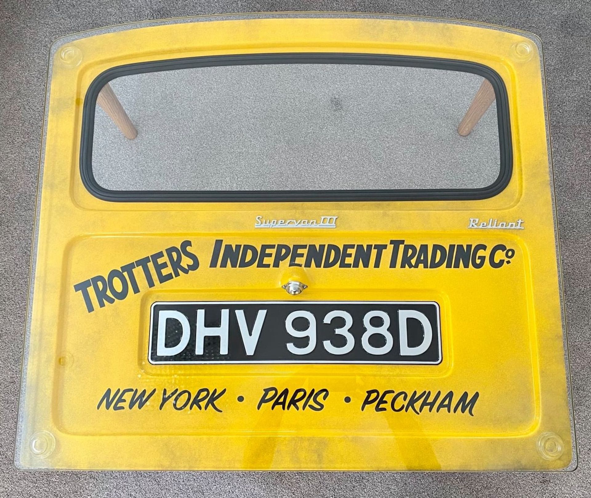 ONLY FOOLS & HORSES - RELIANT REGAL VAN DOOR CUSTOM COFFEE TABLE - Image 3 of 5